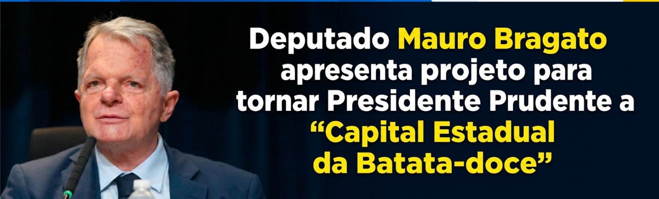 Deputado Mauro Bragato apresenta projeto para tornar Presidente Prudente a